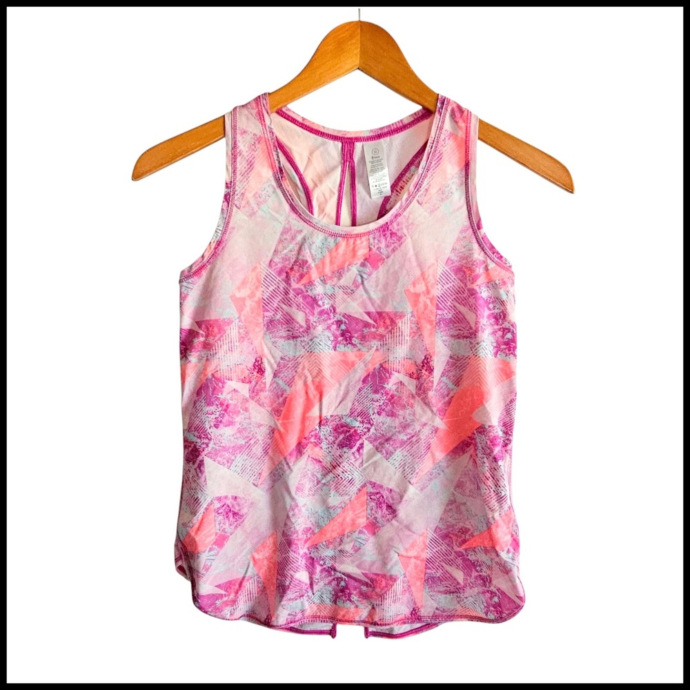 Ivivva Athletica Tank Top Racerback Geometric‎ Print Activewear Size 12